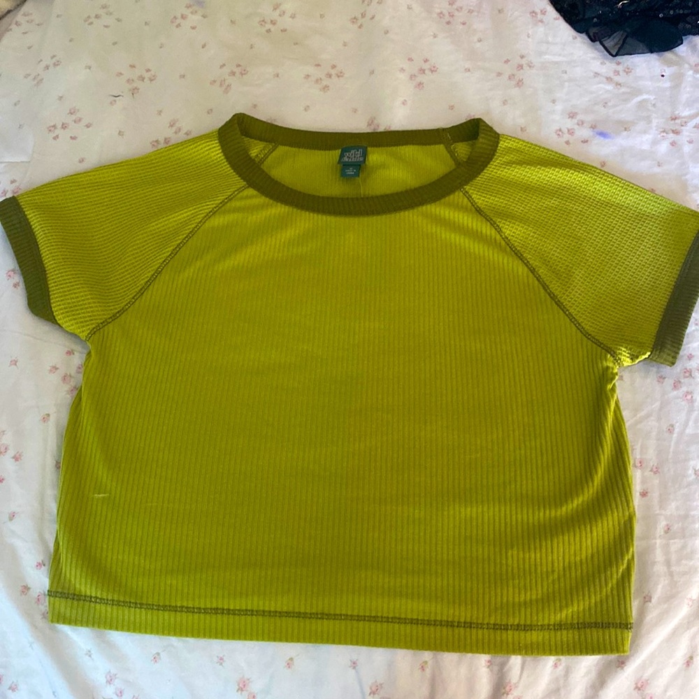 Lime green stretchy top